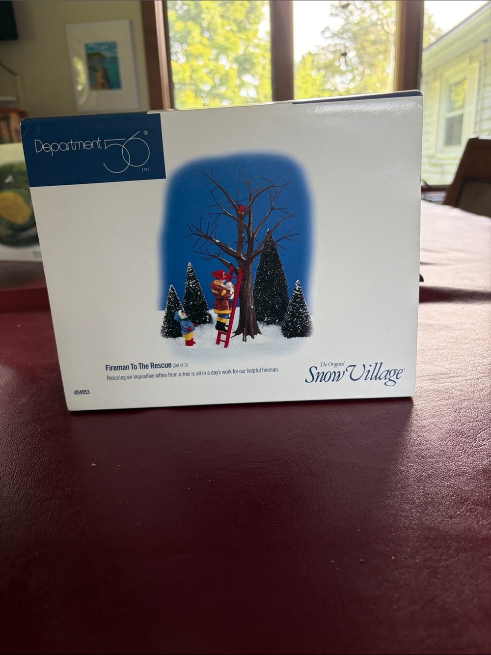 Department 56 Snow Village "Fireman To The Rescue"